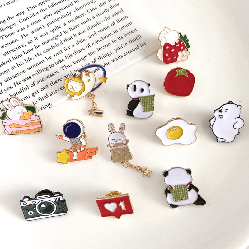 Trâm cài áo hình động vật hoạt hình đáng yêu phong cách Hàn Quốc