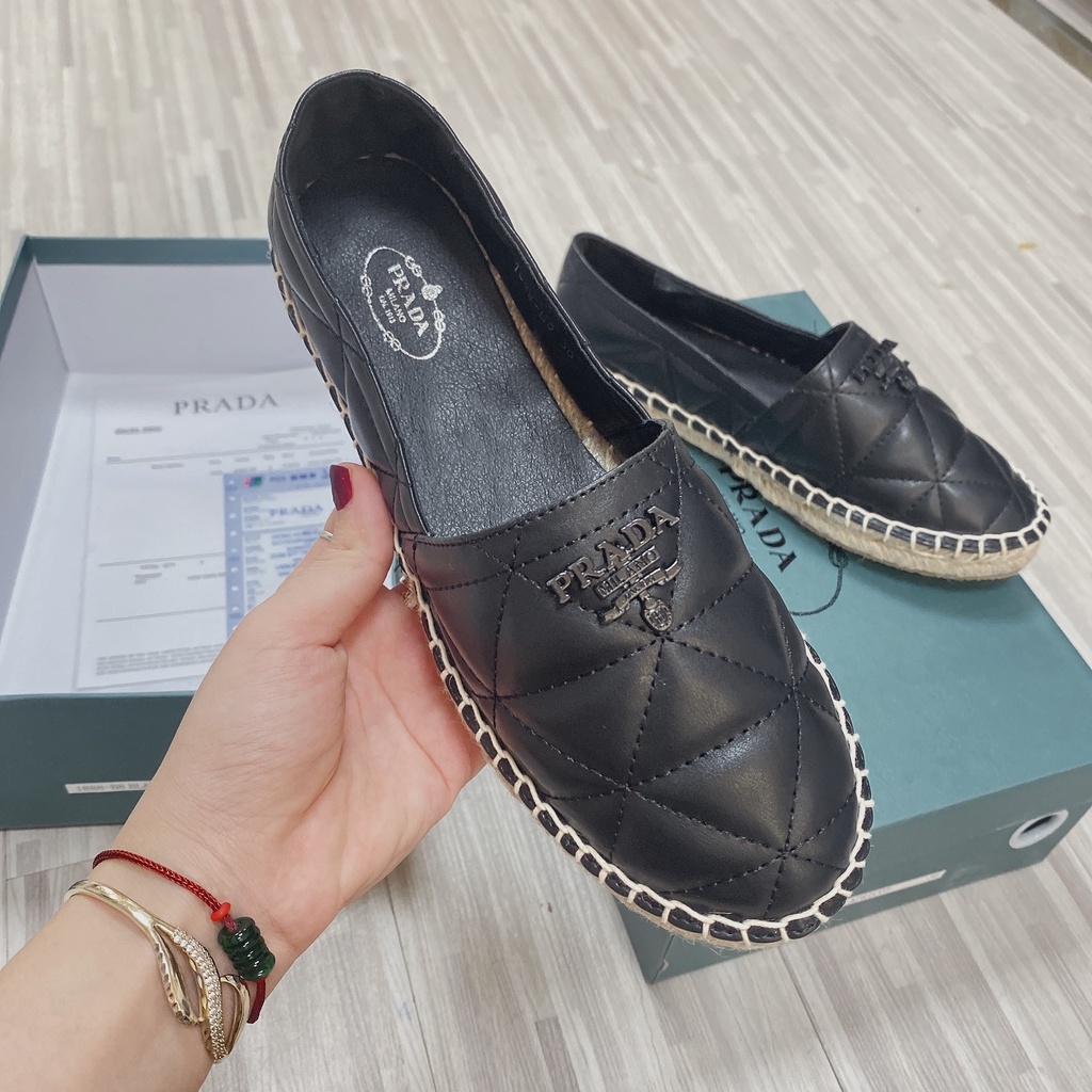 Giày slipon prada chần chỉ hàng QC fullbox