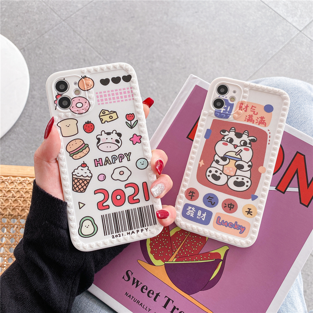 Ốp Lưng Họa Tiết Hình Chú Bò Sữa Thời Trang Cho Iphone 12 Mini Pro Max 6 6s 7 8 Plus Xr Xs Max Iphone 11 Pro Max | BigBuy360 - bigbuy360.vn