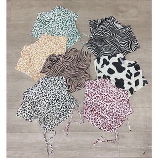 Áo croptop dây rút hoạ tiết đủ mẫu hot trend
