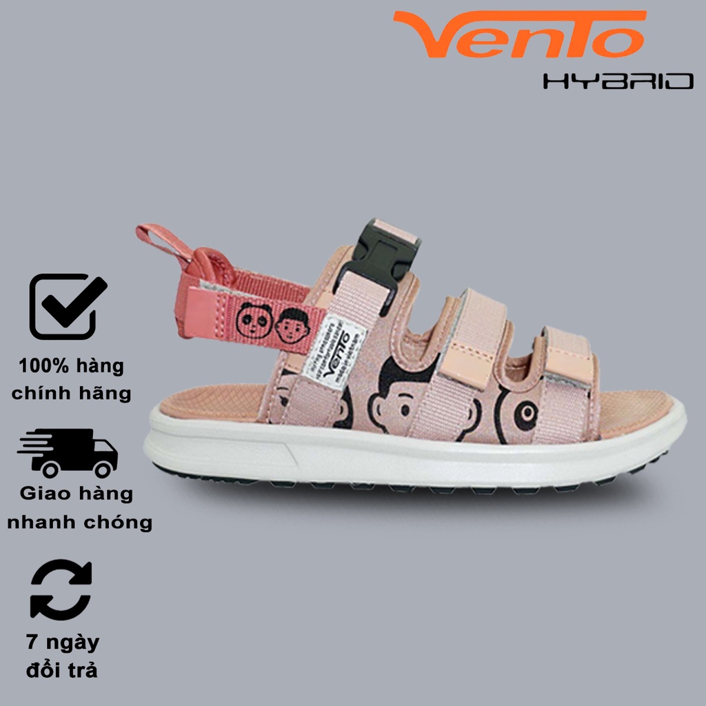 Giày Sandal Vento Nữ Quai Ngang NB80 Màu Be Hồng Nhạt