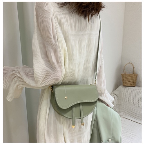 Túi xách mini nữ da Pu đeo chéo dáng tròn sang trọng