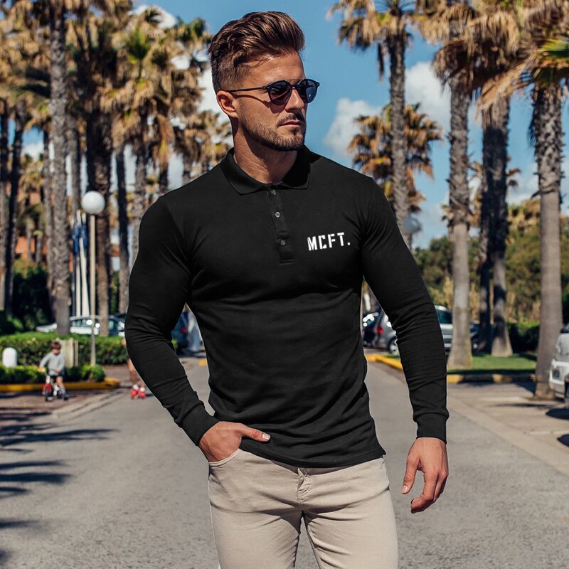 Áo thun polo có cổ in chữ lịch lãm thời trang dành cho nam