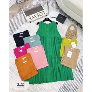 Đầm Sát Nách Chất Đũi Lụa Dáng Dài Babydoll Siêu Xinh