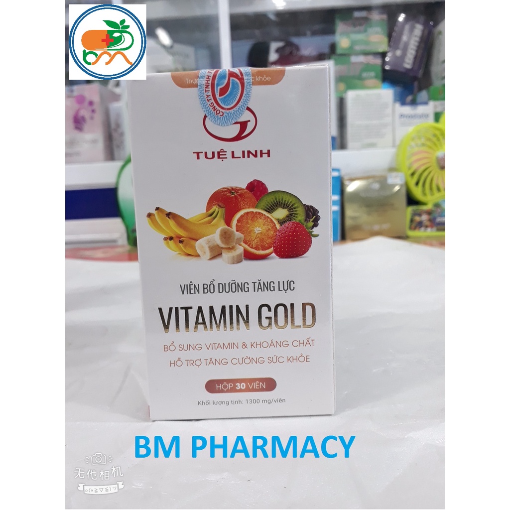 Viên uống bổ dưỡng tăng lực VITAMIN GOLD, bổ sung vitamin và khoáng chất, nâng cao sức đề kháng, tăng cường sức khỏe