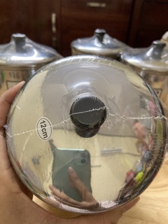 Ca inox có nắp đậy 12cm