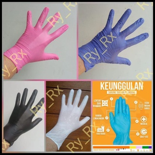 Set 100 Găng Tay Nitrile Màu Xanh Dương