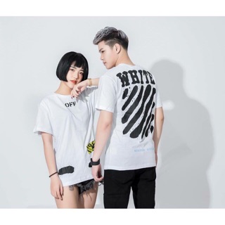 Áo thun nam nữ unisex in off white