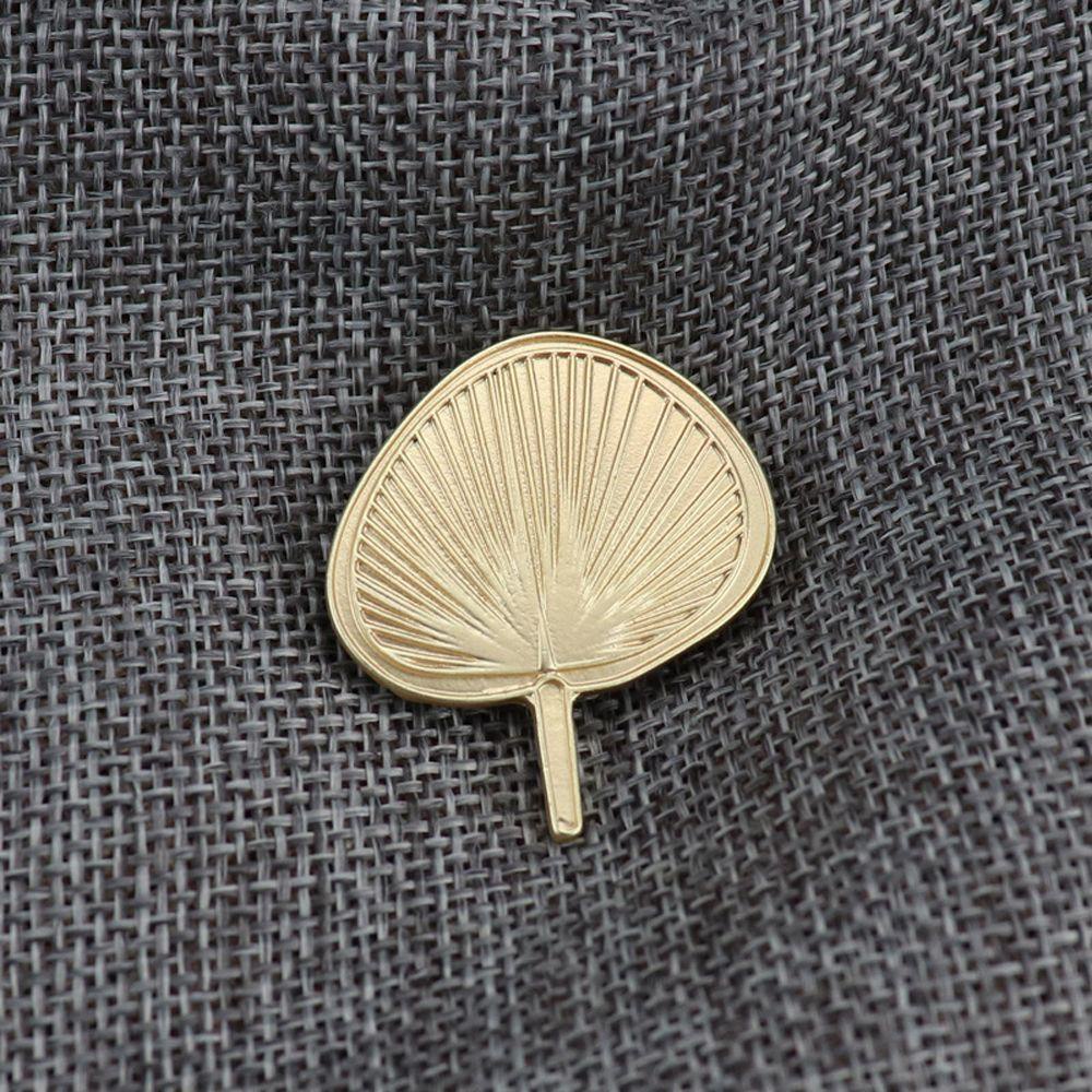 Ghim Cài Áo Hình Quạt Da Pu Thời Trang Cho Nữ
