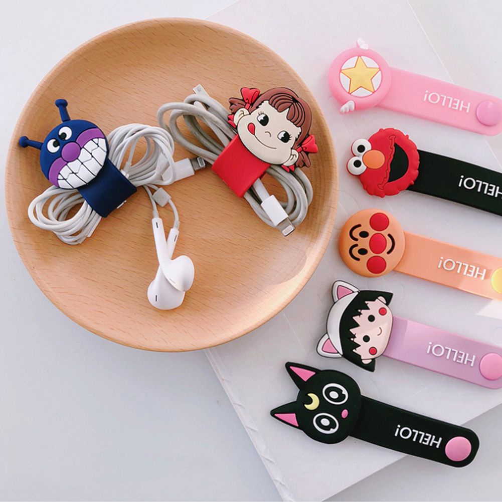 Dây quấn cáp/ tai nghe gọn gàng kiểu hoạt hình xinh xắn