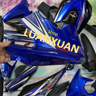 Bộ dàn áo xe RSX 110 màu XANH -nhựa xe wave RSX 110 -RSX 2011- RSX 2011- RSX 2012 ,nhựa  MỦ TRẮNG ABS LẮP KHÍT như zin