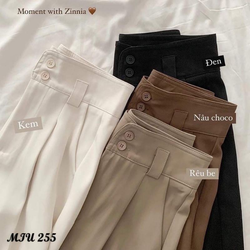 Quần vải ống suông hai cúc hàng QCL1