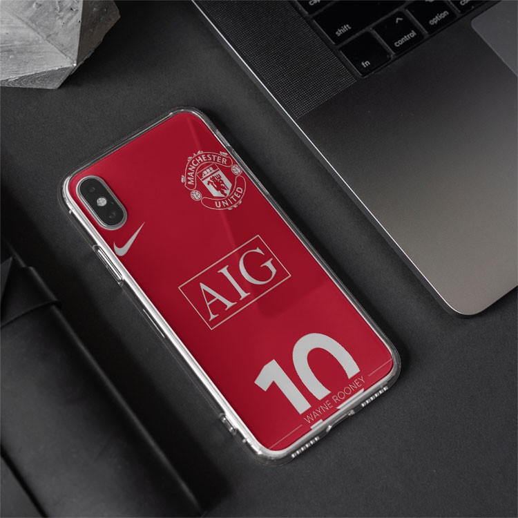 Ốp lưng số áo 10 của Wayne Rooney CLB Manchester United cho Iphone 5 6 7 8 Plus 11 12 Pro Max X Xr FOO20210210