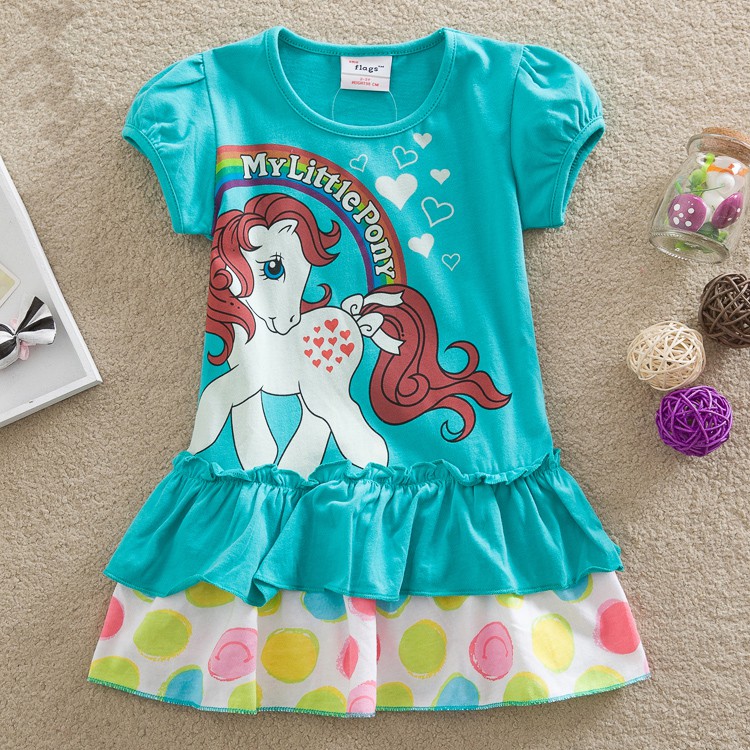 [SIÊU ĐẸP] MY LITTLE PONY - Áo Ngựa Pony siêu dễ thương dành cho bé gái, xếp ly chấm bi nhỏ