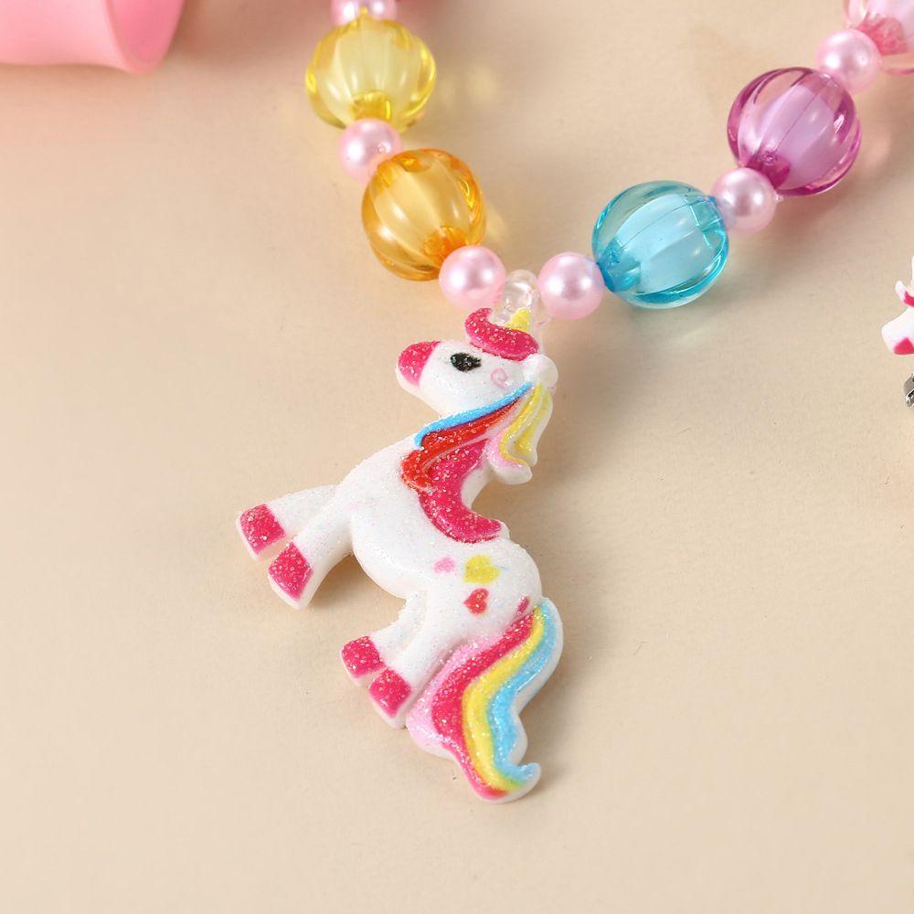 Set 5 Vòng Tay / Nhẫn Hình Kỳ Lân Dễ Thương Cho Bé Gái