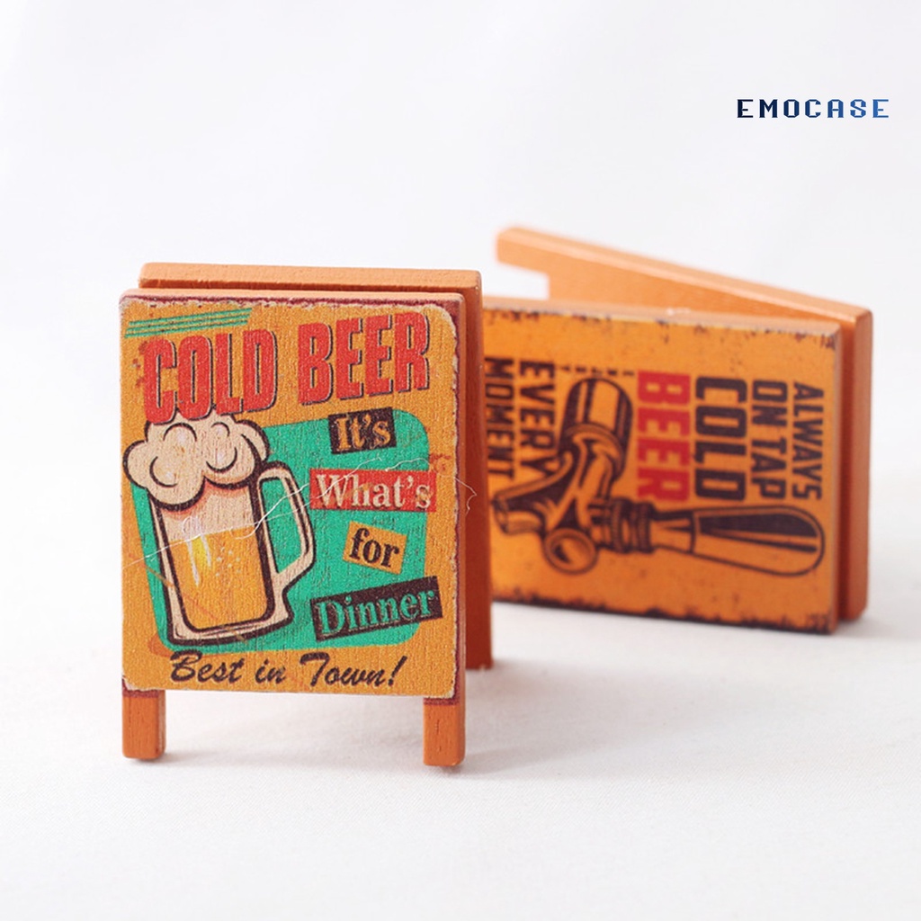 Ny-đồ Chơi Bảng Hiệu Mini Kết Cấu Tinh Tế Quyến Rũ Bắt Mắt Kết Cấu Bằng Gỗ Mi