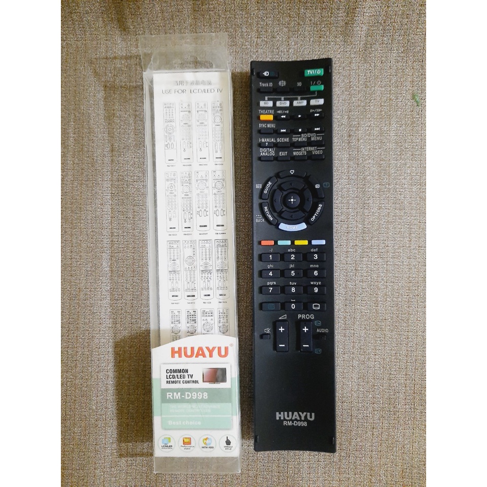 Remote Điều khiển TV Sony RM-D998 đa năng các dòng tivi Sony LCD/LED/Smart TV- Hàng tốt tương thích 100%Tặng kèm Pin
