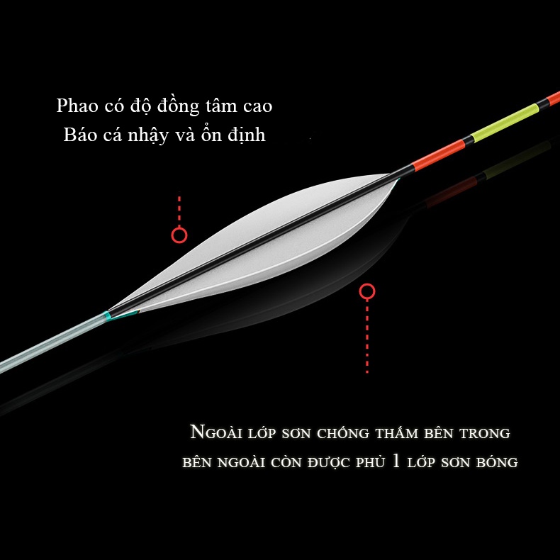 Phao Phao câu đài Săn Hàng Đại Ngư - Phao câu đài Nano đầu to chống mỏi mắt Tải chì lớn - AA72
