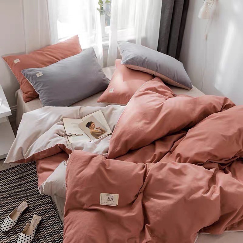 Bộ Chăn Ga Gối Cotton TC Emmibedding store cao cấp - cam be giá tốt
