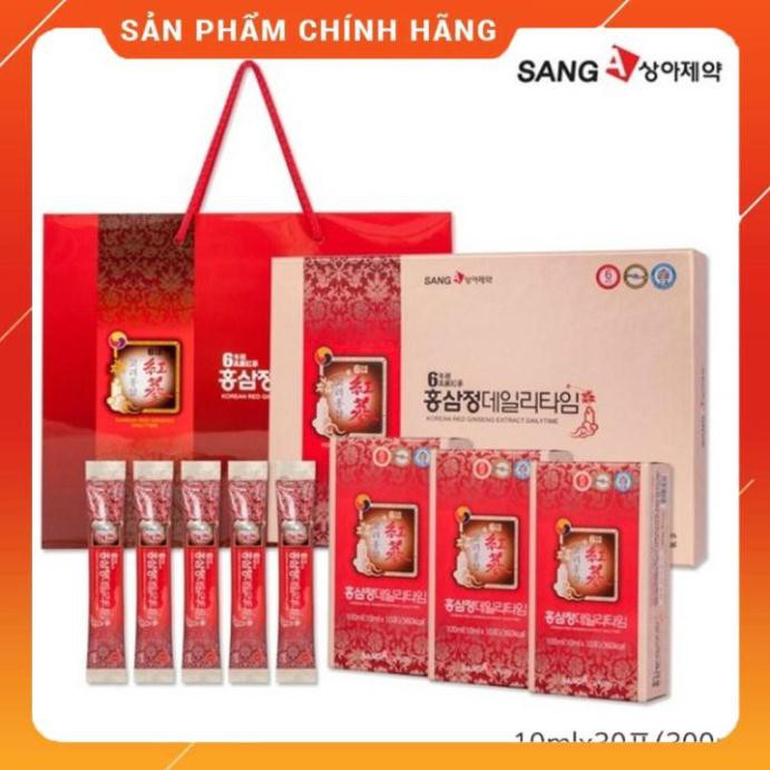 Nước Hồng Sâm SangA Hàn Quốc Chính Hãng, Hộp 30 Gói - Tăng Đề Kháng, Giảm Stress, Phòng Ung Thư