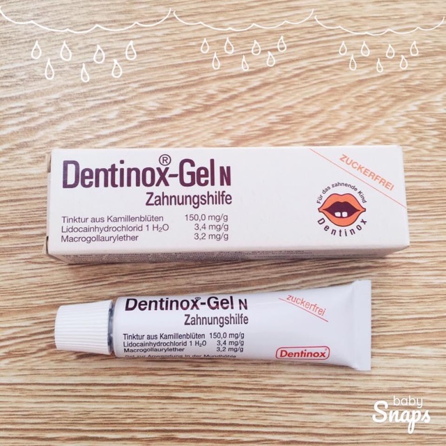 Gel bôi Dentinox Gel giúp giảm đau nhức khi bé mọc răng