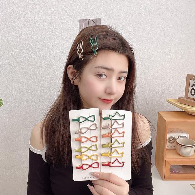 Kẹp tóc hình thỏ ,vương niệm ,trái tim dễ thương