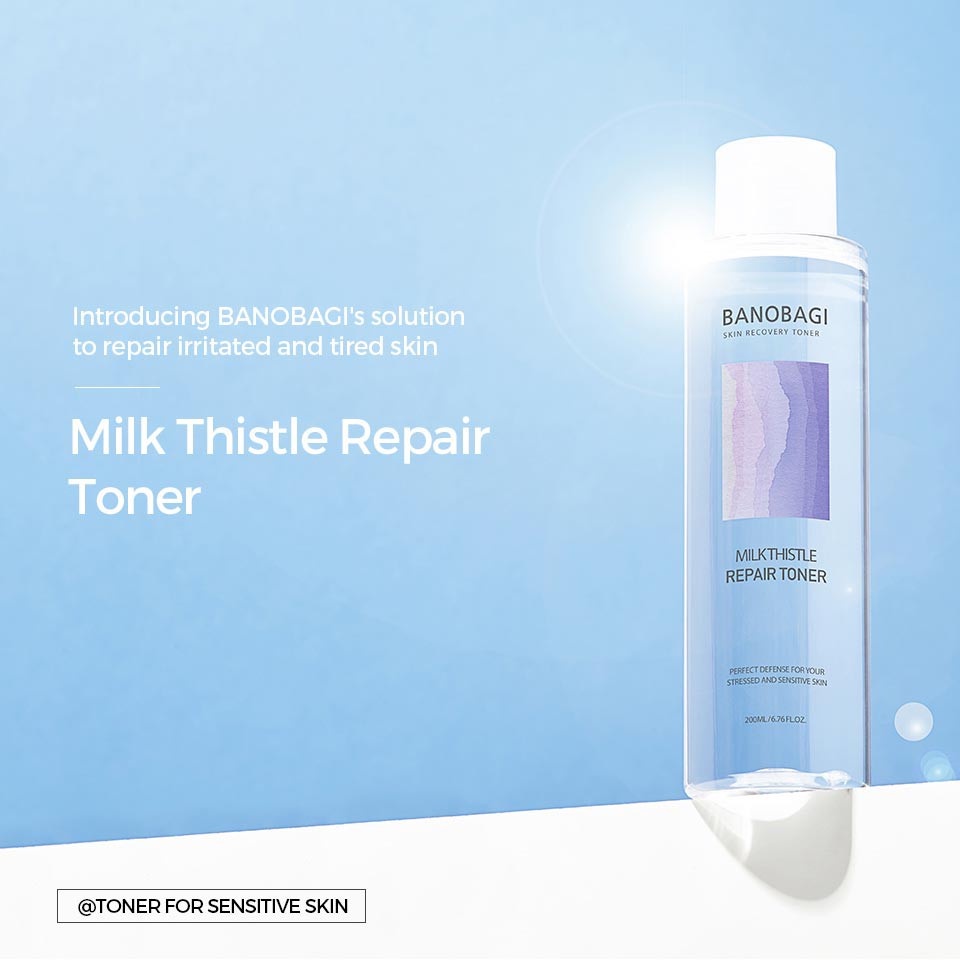 Nước Hoa Hồng Dưỡng Ẩm Làm Sáng Phục Hồi Da Banobagi Milk Thistle Repair Toner 200ml