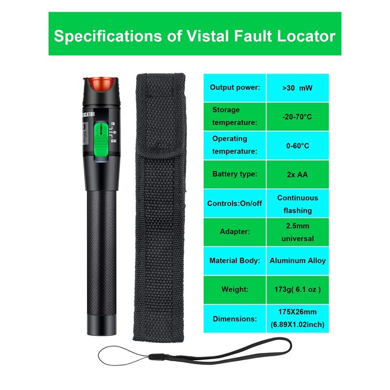 Bộ 2 Dụng Cụ Kiểm Tra Lỗi 30MW 30KM Chế Độ Đơn 9 / 125Um F C Male Sang LC Female