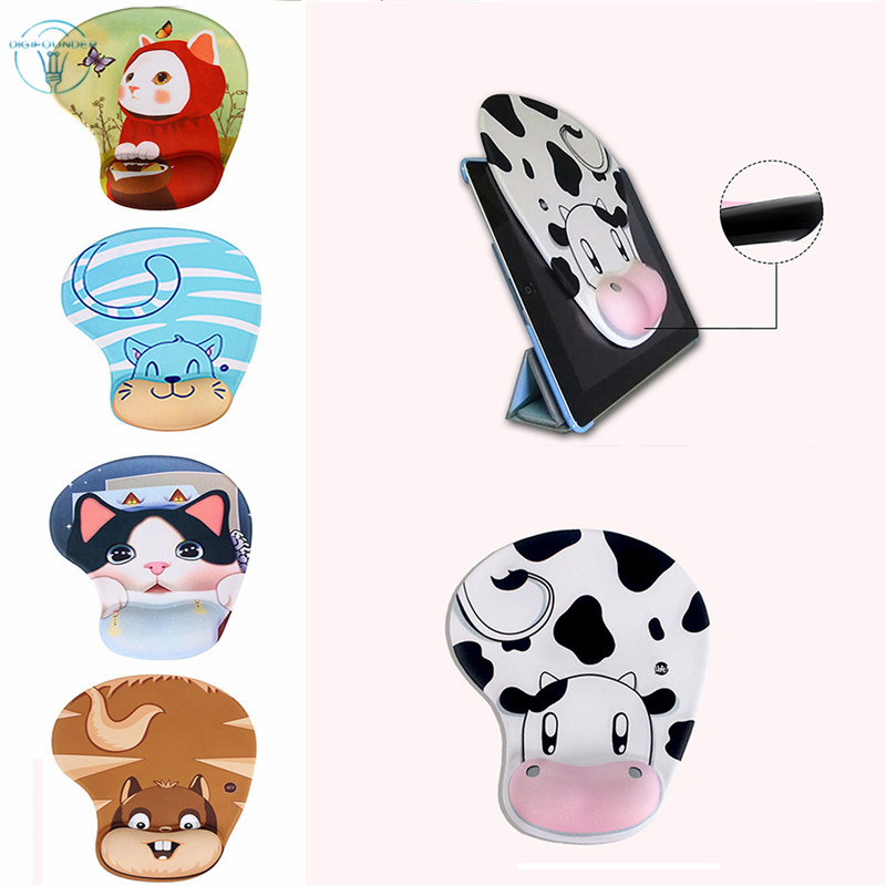 Miếng Lót Chuột Máy Tính Bằng Silicon Họa Tiết Hoạt Hình Dễ Thương