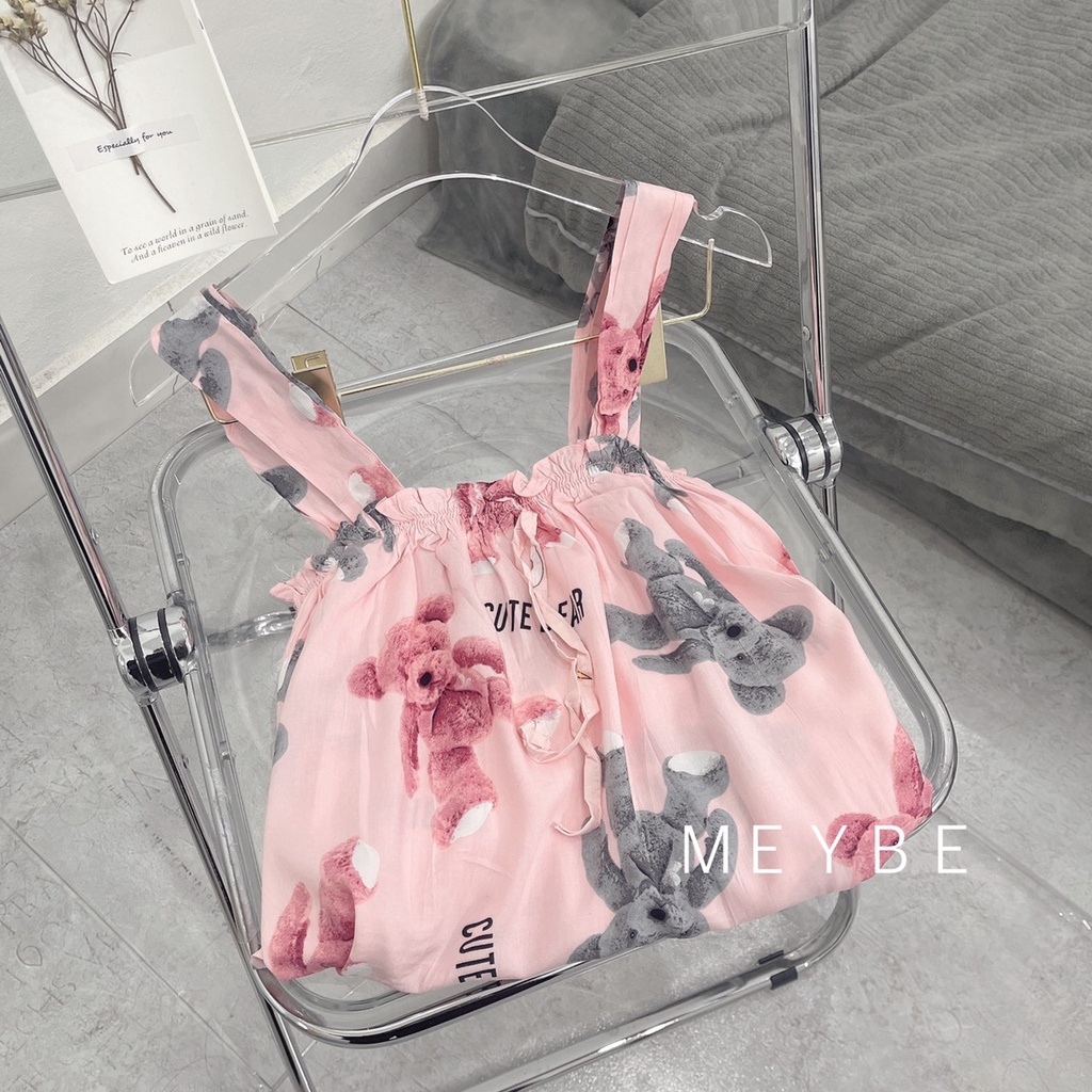 Váy ngủ 2 dây mặc nhà vải Lanh Tole mát Sexy dáng suông đẹp VN2