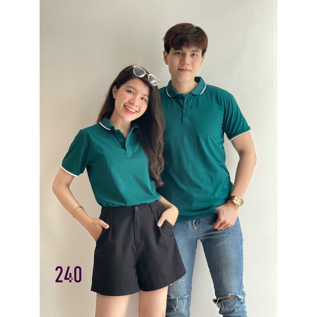 ÁO THUN NAM TRƠN CỔ BẺ PHỐI MÀU POLO 4 MÀU 240 CHẤT LIỆU CAO CẤP THẤM HÚT MỒ HÔI PHONG CÁCH TRẺ TRUNG