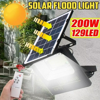 60W Solar Light LED Flood Light Garden Spotlight With Remote Control Timing1/2P