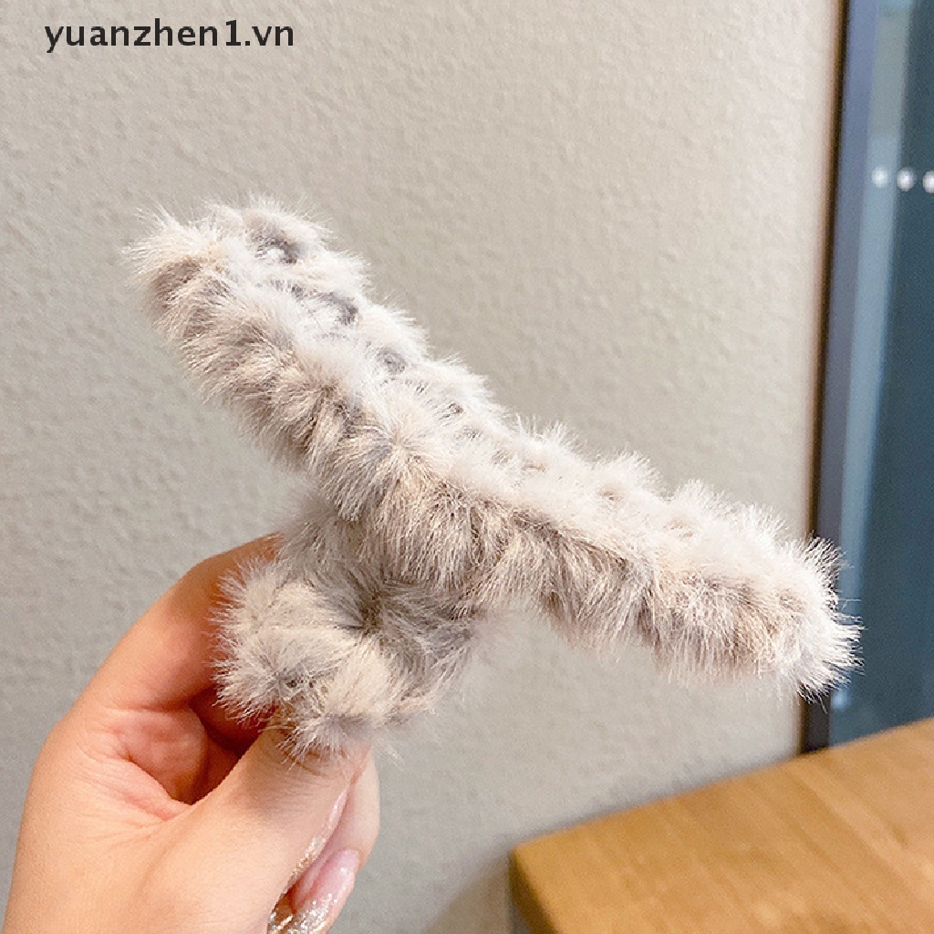 Kẹp Tóc Lông Giả Mềm Mại Giữ Ấm Dành Cho Nữ