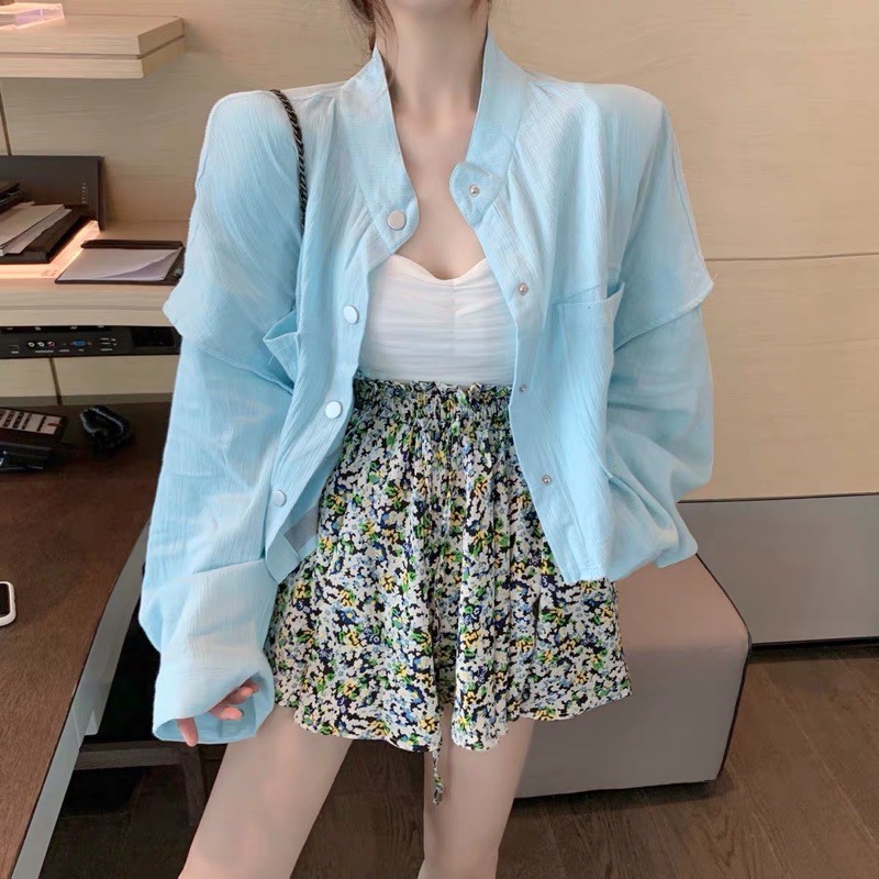 Quần Short Giả Váy 🍊[Tiệm Vải Xinh]🍊 Quần Đùi Váy Hoa Nhí Lưng Chun - Hàng Quảng Châu CV011 | BigBuy360 - bigbuy360.vn