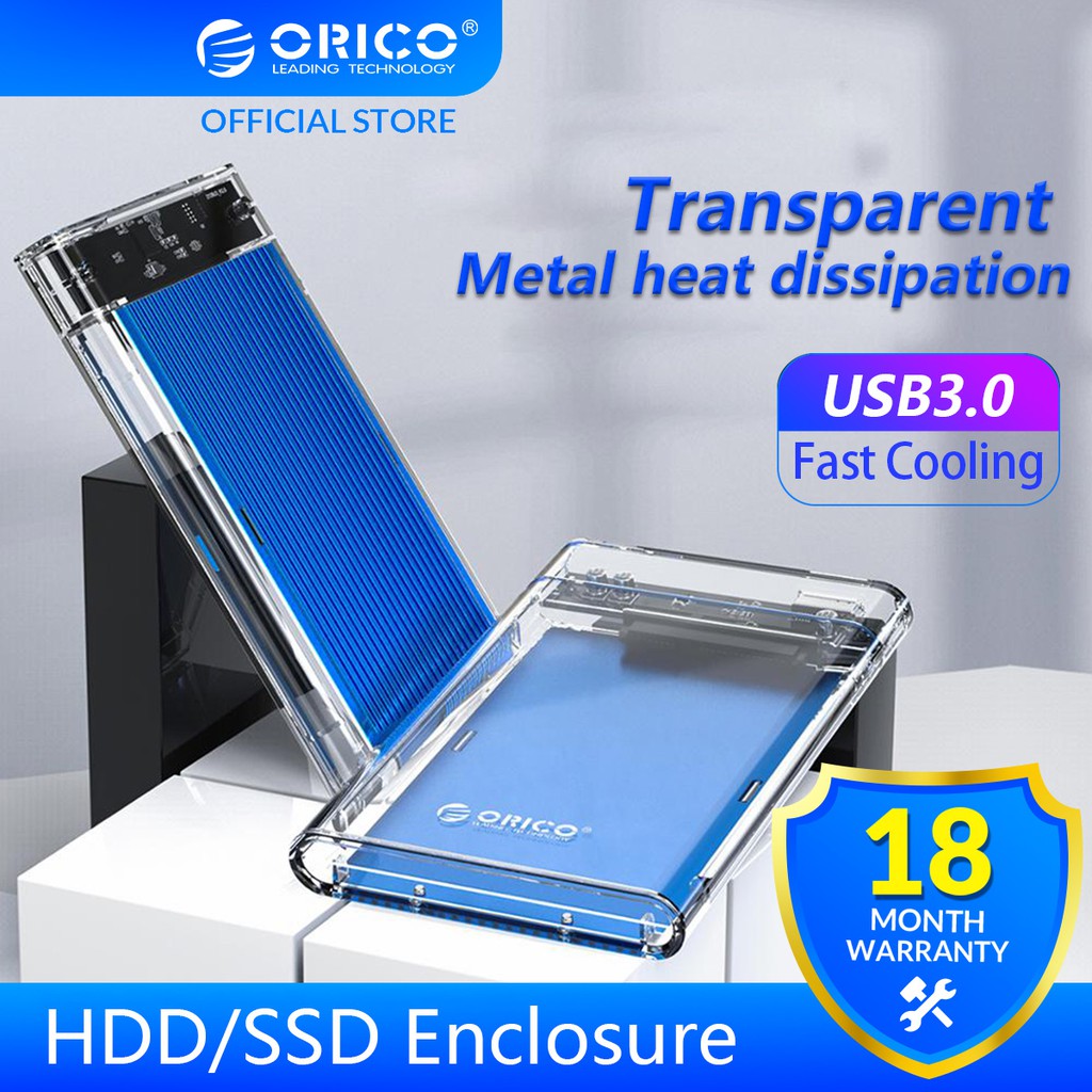 Hộp Đựng Ổ Cứng HDD Orico 2179U3 2.5 Inch Nối SATA Sang USB 3.0 5Gbps Bằng Nhôm Trong Suốt