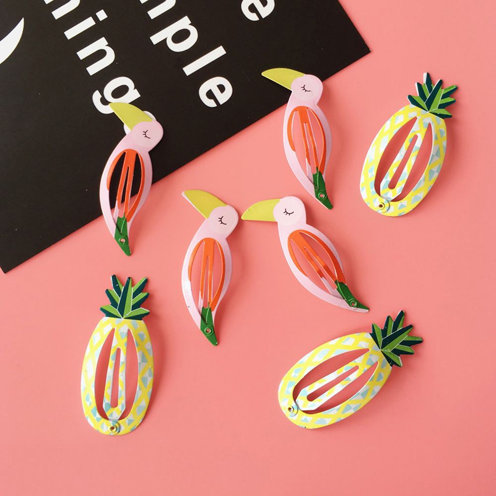 Kẹp tóc hình trái thơm nhiều màu đáng yêu