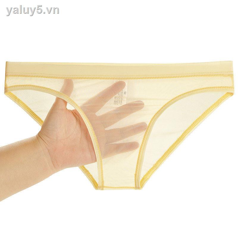 Set 1/2 quần lót lưới trong suốt siêu mỏng thoáng khí trẻ trung cho nam