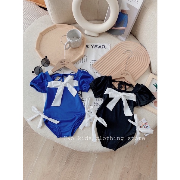 (16-24kg ) Đồ Bơi Bé Gái Size Đại , Bikini Liền Thân Cho Bé Gái Nơ Ngực