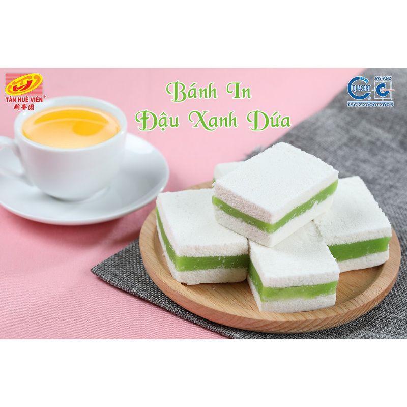 Bánh in đậu sầu riêng dứa 10 miếng Tân Huê Viên