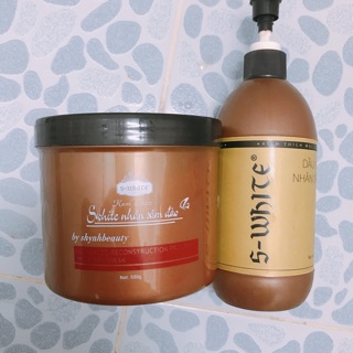 Combo dầu gội + kem ủ tóc nhân sâm đào Swhite