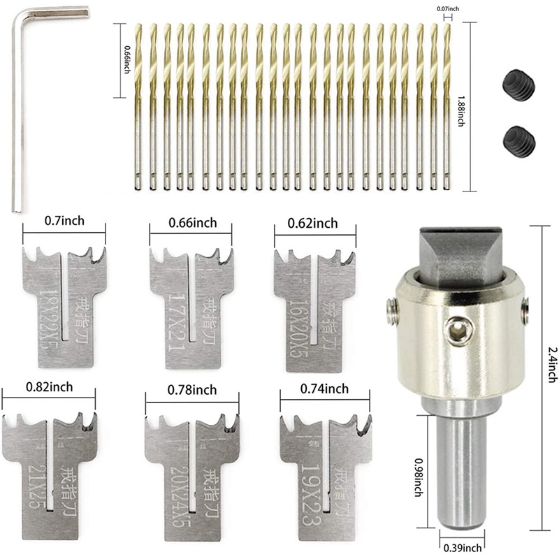 Bộ 30 Mũi Khoan Vòng Gỗ 16-21Mm