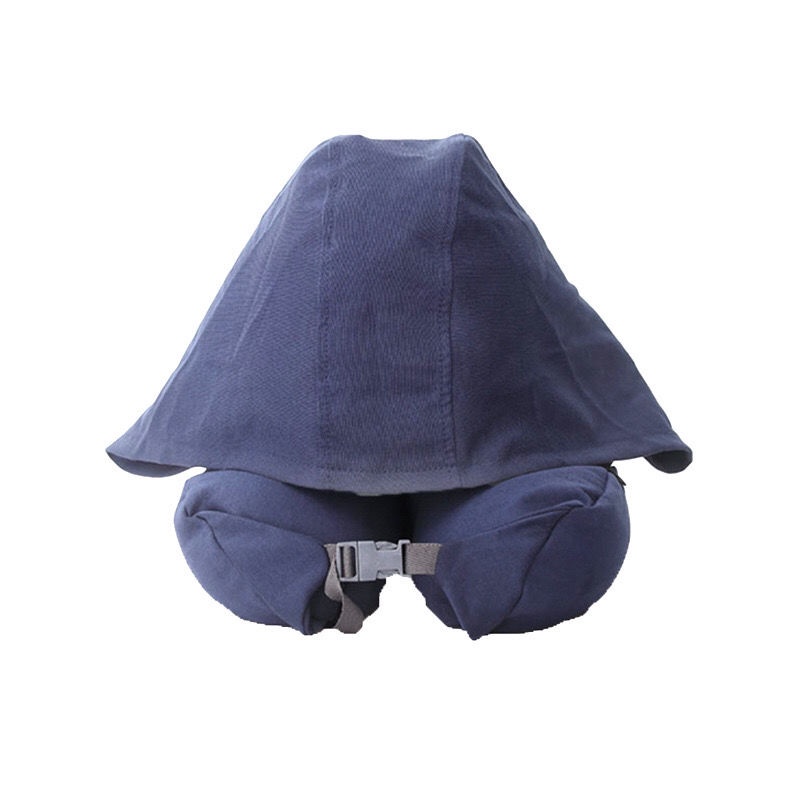 Gối Kê Cổ Hình Chữ U Có Nón Trùm Đầu Muji