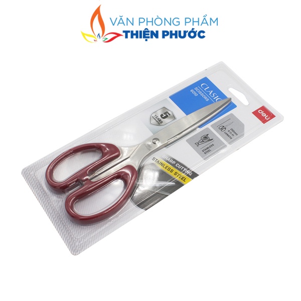 Kéo cắt giấy vải lớn đa năng Deli 6009/6010 THIỆN PHƯỚC