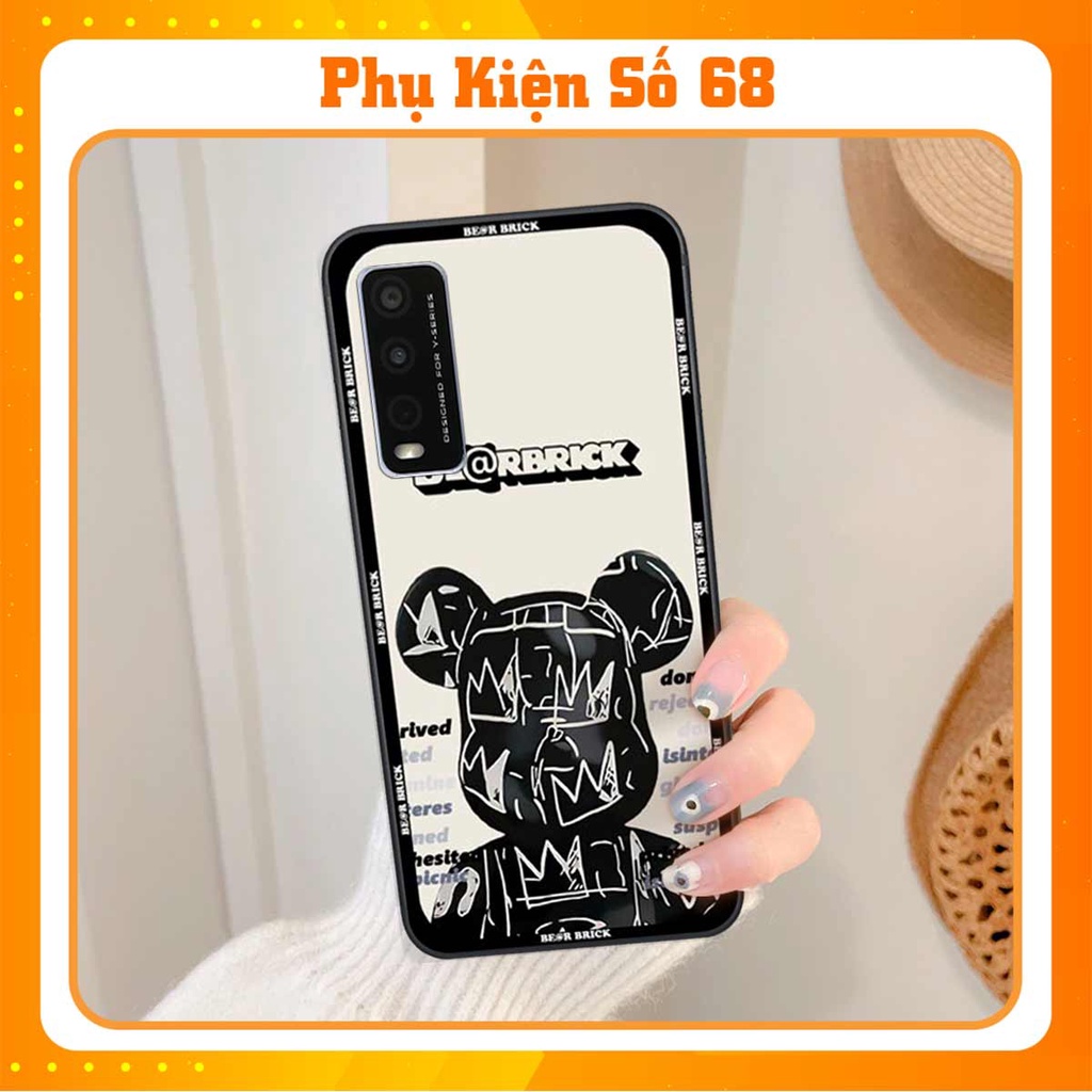 Ốp lưng điện thoại Vivo Y20 elegant, gấu be@rbrick cao cấp, vỏ ốp rẻ đẹp