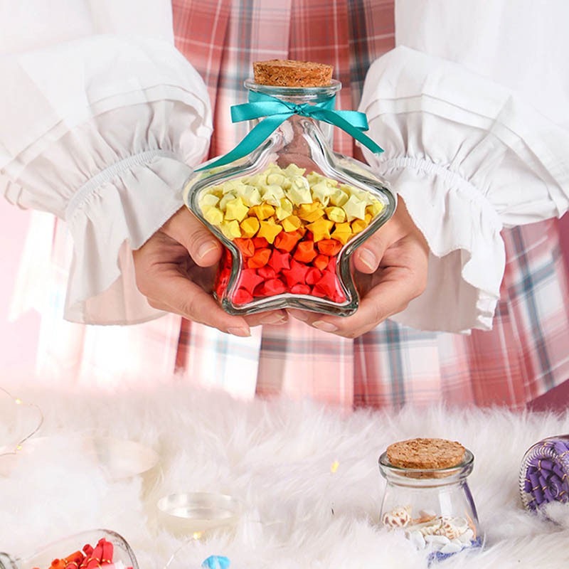 Lọ Thủy Tinh Trong Suốt Đựng Điều Ước Hình Ngôi Sao May Mắn Sáng Tạo | BigBuy360 - bigbuy360.vn