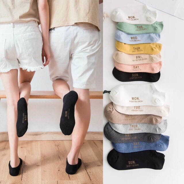 Set 7 đôi tất nam, nữ đi 7 ngày