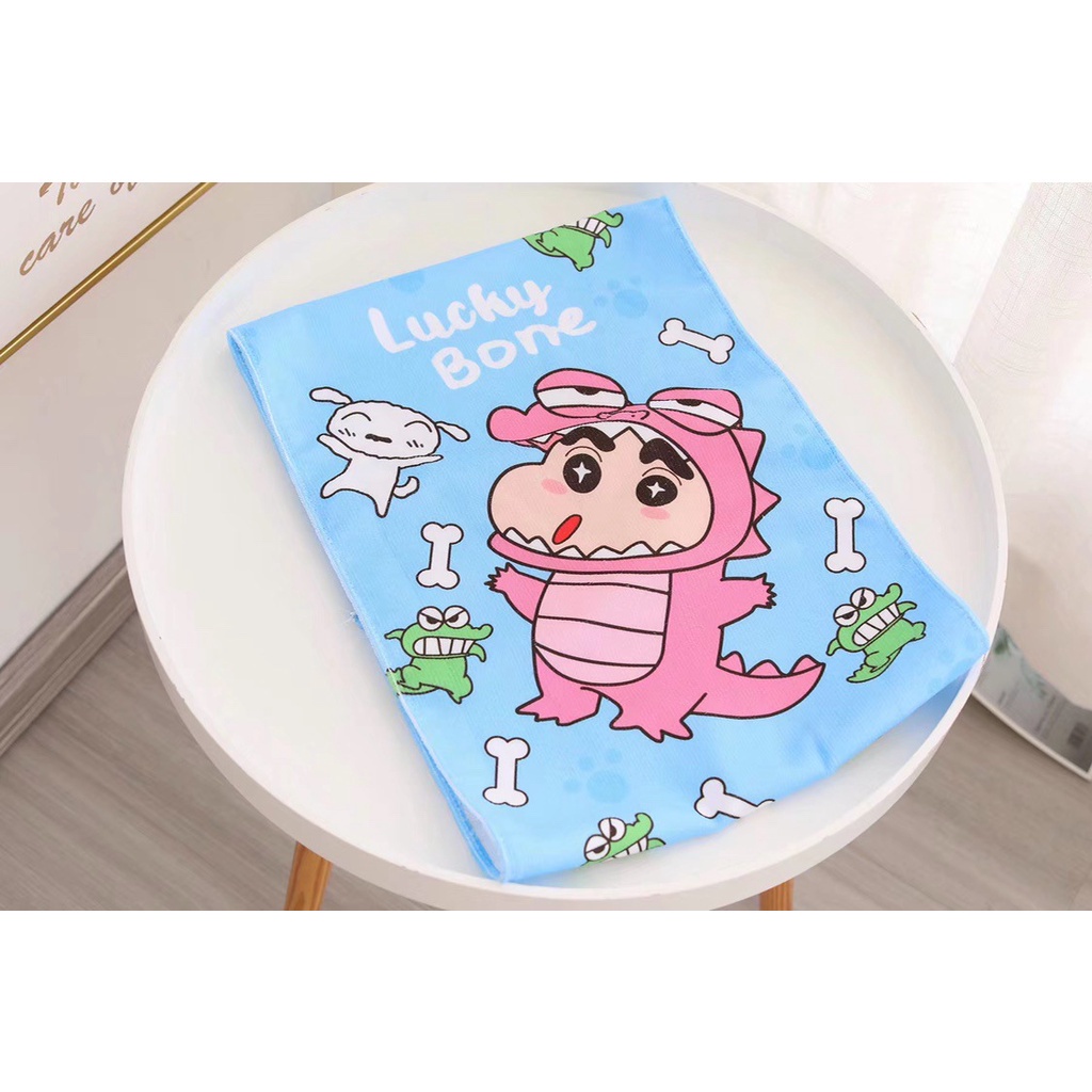Khăn Tay Hình Vuông Nhỏ Họa Tiết Cậu Bé Bút Chì Shin-Chan Dành Cho Trẻ Mẫu Giáo