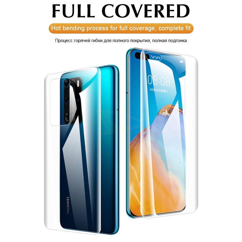 2 Miếng Dán Bảo Vệ Mặt Trước Và Sau Cho Huawei P40 Pro + P30 P40 Lite Mate 30 Pro E Nova 7i 6 Se 5t 3i 5i Pro 6 5g