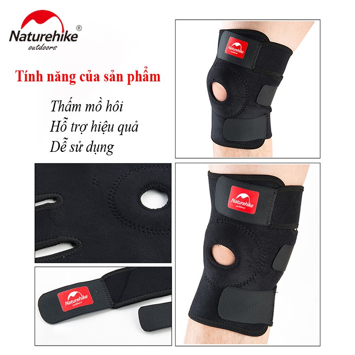 Bó gối bảo vệ đầu gối băng đầu gối dùng chơi thể thao du lịch dã ngoại Naturehike NH15A001 - Hàng chính hãng