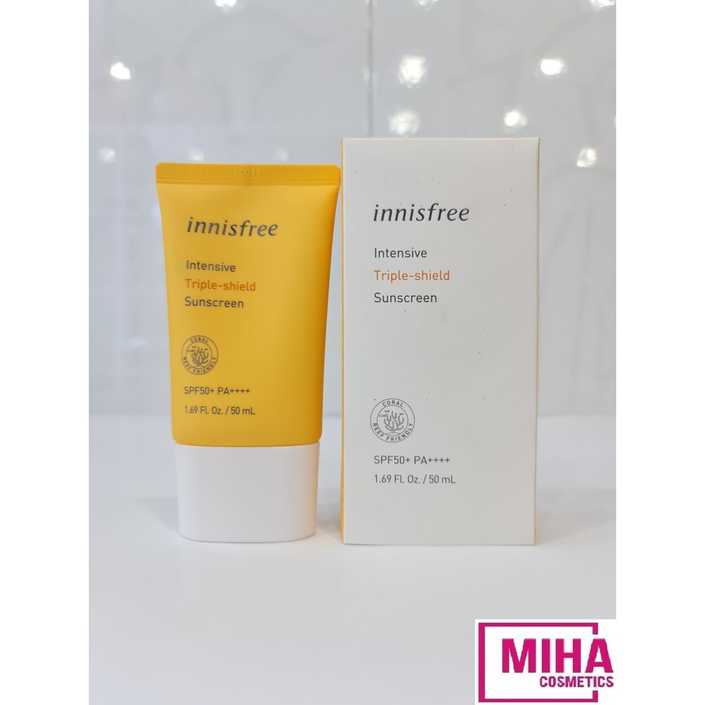 Kem Chống Nắng Điều Chỉnh Tông Da Innisfree Intensive Triple Shield Sunscreen SPF 50+ PA++++ 50ml Hàn Quốc